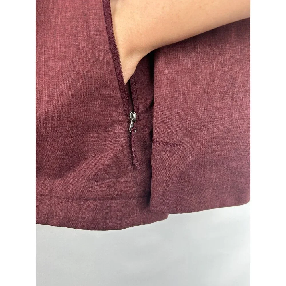 The North Face Women's Medium Jacket DryVent Burgundy Full Zip Pockets